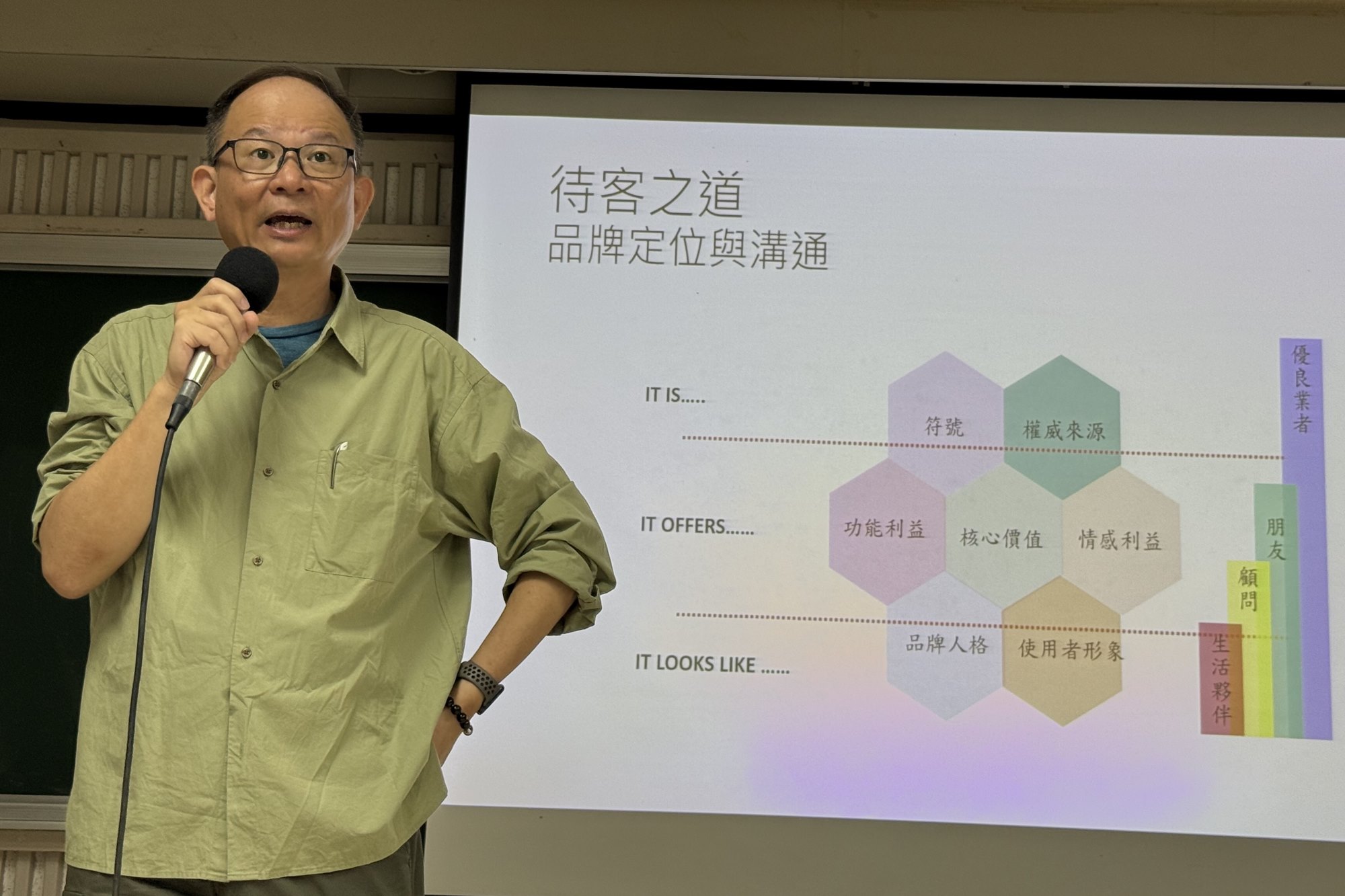 林盟欽先生結合人力資源管理、行銷觀念與馬斯洛需求理論,強調企業發展的核心邏輯