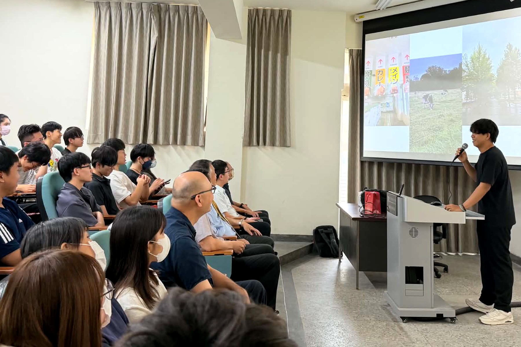 學生分享海外實習經驗,從研究與生活適應交流心得,展現南大材料系推動國際學習的成果。