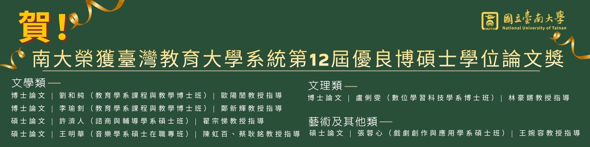 1150901-台灣教育大學系統優良碩博士論文獎
